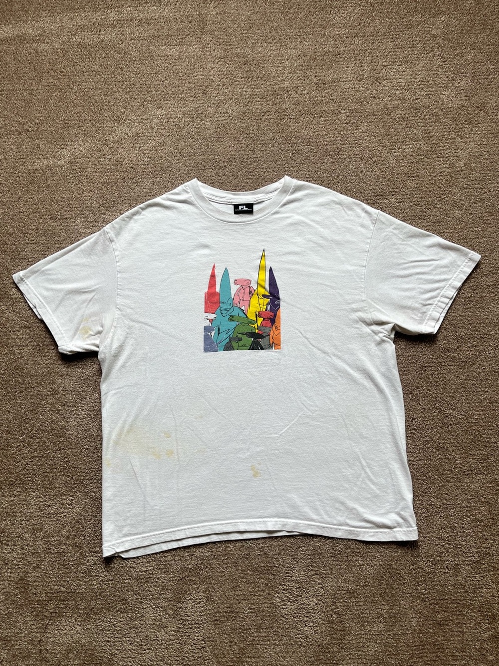 VTG 00’s / Y2K Futura Laboratories Graffiti Art Pointman Print White Tee
